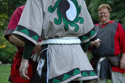 Dogboy's belts at his knighting in 2008.